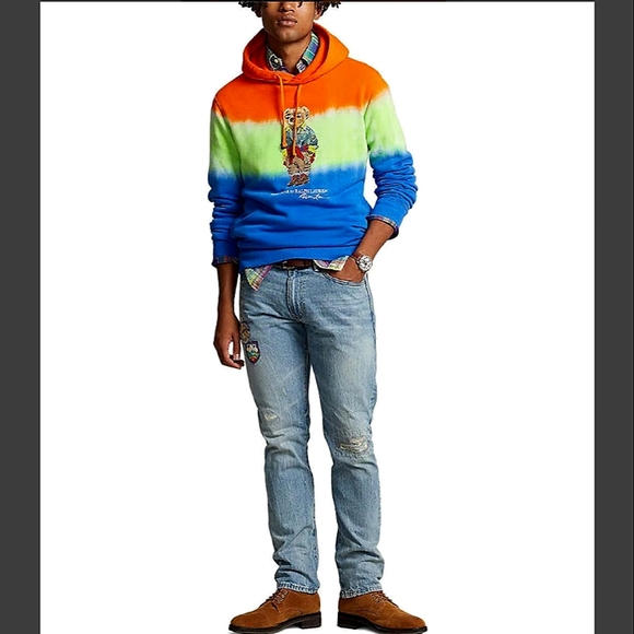 POLO by RL | TIE-DYE Bear Pullover Hoodie - Picture 3 of 5